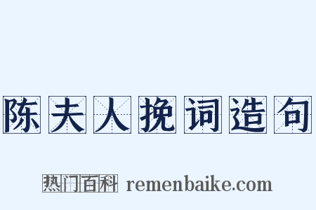 陈夫人挽词造句是什么意思的图片